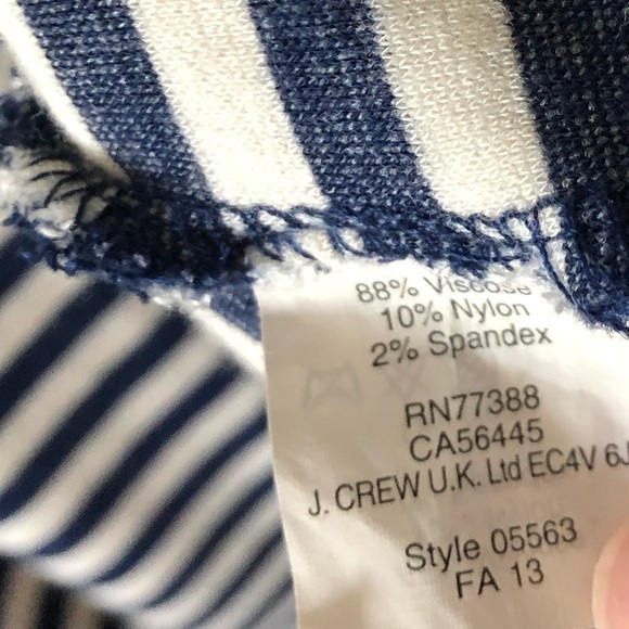 Madewell|Nautical striped Long sleeve shirt dress, size medium••Navy & white - Picture 9 of 12